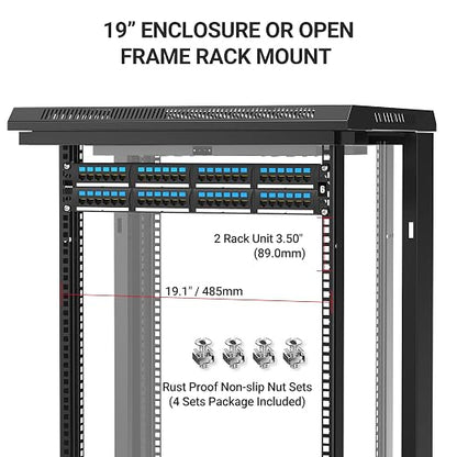 AMPCOM CAT6 48 Ports Patch Panel, Rack Mount - Image 6