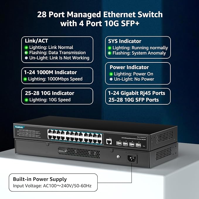 YuanLey 28 Port Gigabit Managed Switch - Image 2