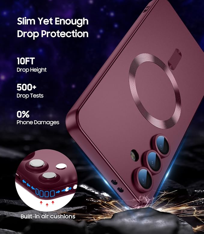 Magnetic for Samsung Galaxy S25 Case Slim Soft Silicone Bumper Shockproof - Image 5
