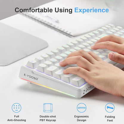 HUO JI E-Yooso Creamy Mechanical Keyboard Wired, Hot Swappable, Pre-lubed - Image 5