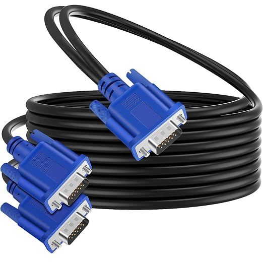 PASOW VGA Splitter Cable 1 Male to 2 Male Dual Monitor Y Adapter 1080P Full HD by PASOW