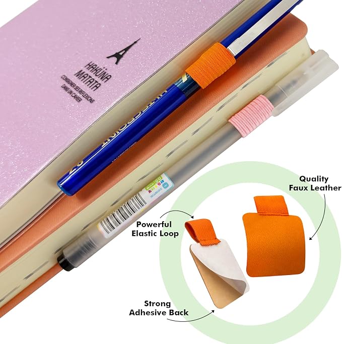 Pen Loop Holder for Notebook 12 Colors Self-Adhesive Stick On Pen Holder - Image 3