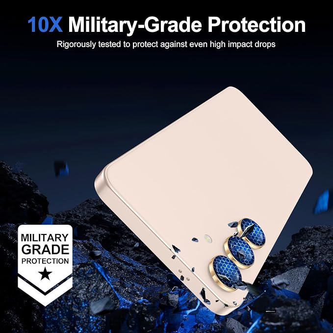 for Samsung Galaxy S25 Camera Lens Protector, Individual Metal Ring Tempered - Image 5