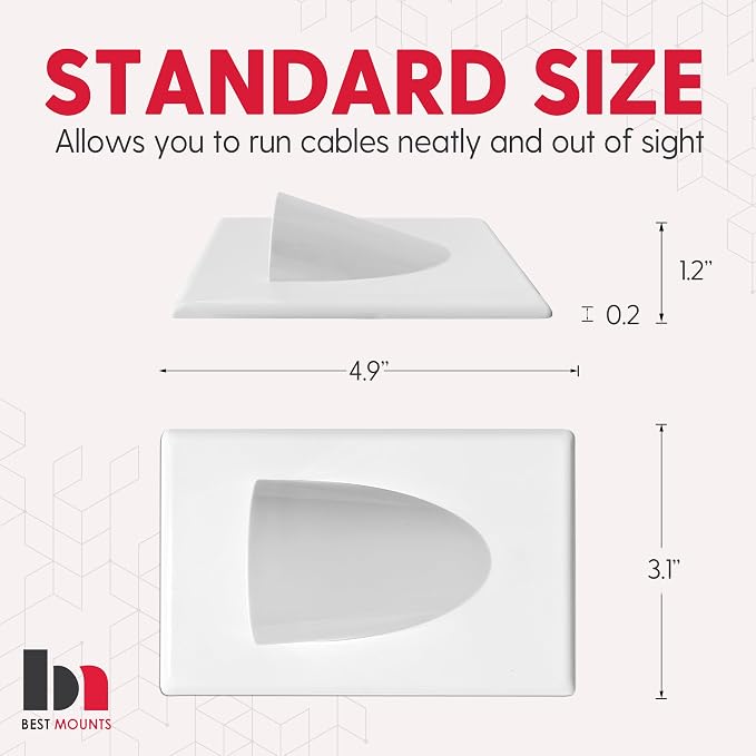 2 Pack Wall Plate Cable Pass Through - Image 4