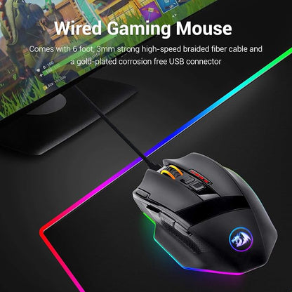 Redragon M801 Gaming Mouse, RGB PC Gaming Mouse MMO - Image 8