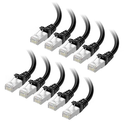 Cable Matters 10Gbps 10-Pack Snagless Shielded Cat 6A Ethernet Cable - 14ft by CableMatters