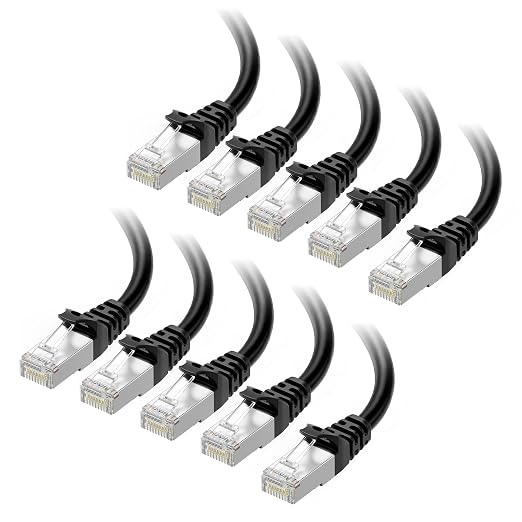 Cable Matters 10Gbps 10-Pack Snagless Shielded Cat 6A Ethernet Cable - 10ft by CableMatters