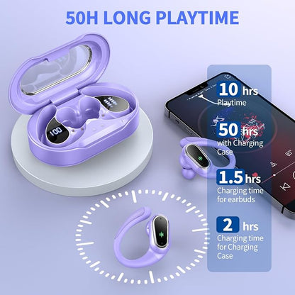 Wireless Earbuds, 2025 Bluetooth 5.4 Headphones Sport, 50H Stereo Wireless - Image 6