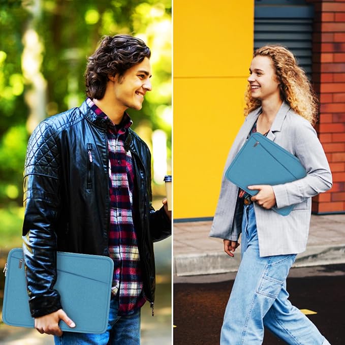 15.6 inch Laptop Sleeve, Slim Computer Carrying Bag Protective Cover Briefcase - Image 7