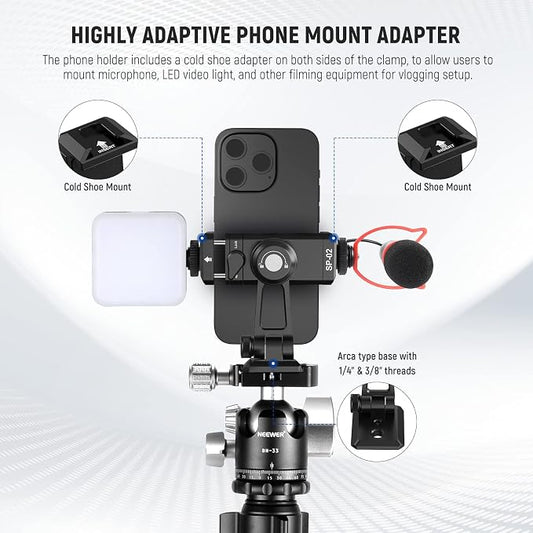 NEEWER Metal Phone Tripod Mount Adapter - Image 2