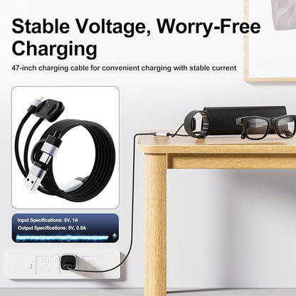 Magnetic Charger for Meta Ray-Ban Display Glasses, TanReginal 2-in-1 - Image 6