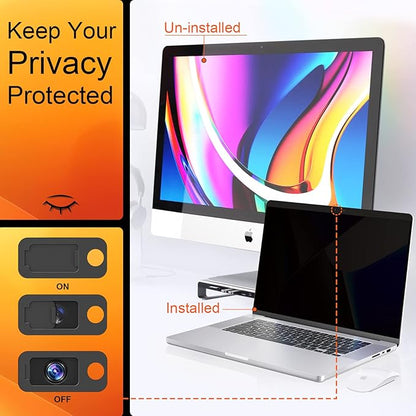 Privacy Screen MacBook Pro 13 Inch & MacBook Air 13", Magnetic Anti Glare Blue - Image 2