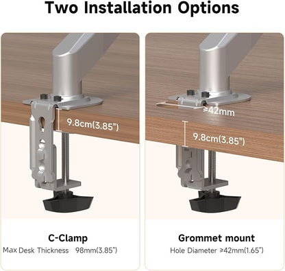 Suptek Single Monitor Mount Stand, Gas Spring Monitor Arm Desk Mount Fully - Image 5
