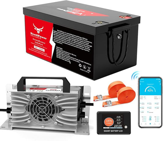 48V 100Ah Golf Cart Lithium LiFePO4 Battery by NewtiPower