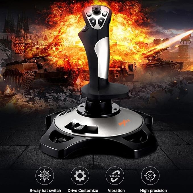PC Joystick, USB Gaming Flight Simulator Game Controller - Image 3