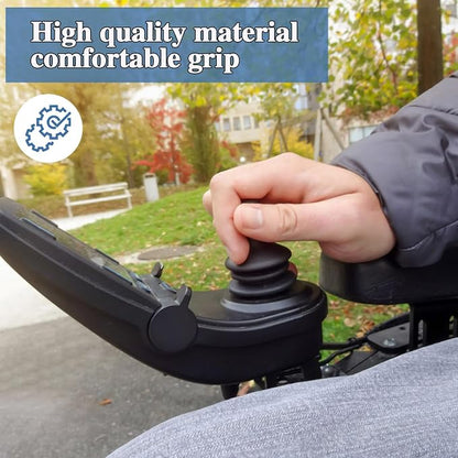 4 Pcs Wheelchair Joystick Button Cap Joystick Controller Knob and Gaiter Black - Image 2
