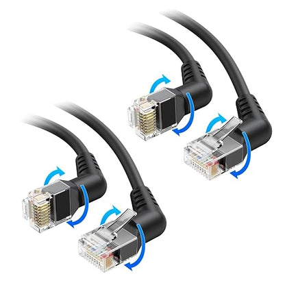 Cable Matters 2-Pack 10Gbps Rotatable Cat 6 Ethernet Cable - 5ft by CableMatters
