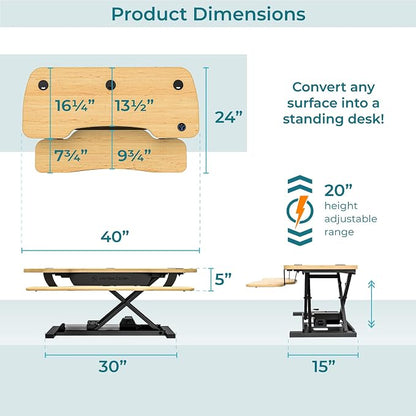 VRSADESK PowerPro™ Electric Standing Desk Converter - Image 4