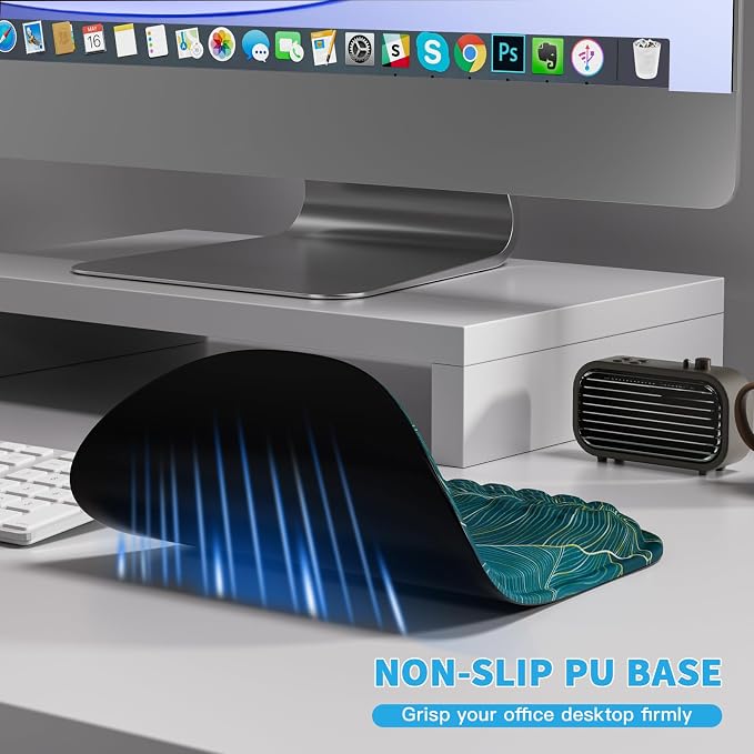 Mouse Pad with Wrist Rest, Ergonomic Mousepads with Wrist Support, Soft Lycra - Image 4