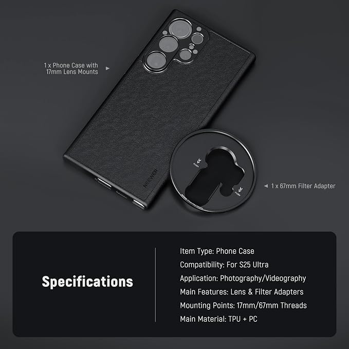 NEEWER S25 Ultra Case, Protective Faux Leather Phone Case - Image 7