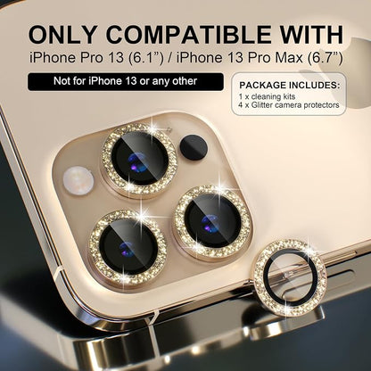 Choiche [3+1 for iPhone 13 Pro/iPhone 13 Pro Max Camera Lens Protector Bling - Image 2