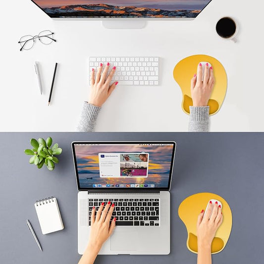 ITNRSIIET Ergonomic Mouse Pad, Cushioned Gel Wrist Rest, Non-Slip Base - Image 2