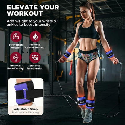 BAGAIL Ankle Wrist Weights for Women & Men, One Pair of 1/2/4/6/8/10 LBS - Image 4