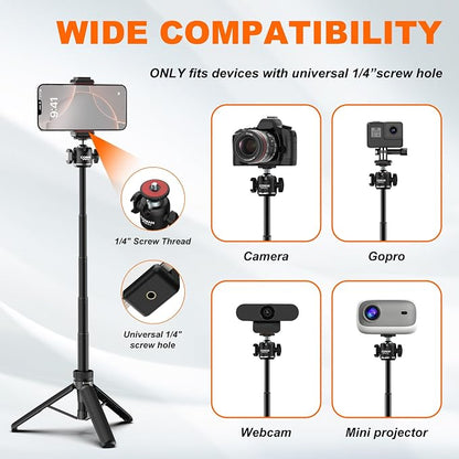 COMAN MT30-Pro Extendable Phone Tripod, 61cm Cell Phone Tripod Stand - Image 4