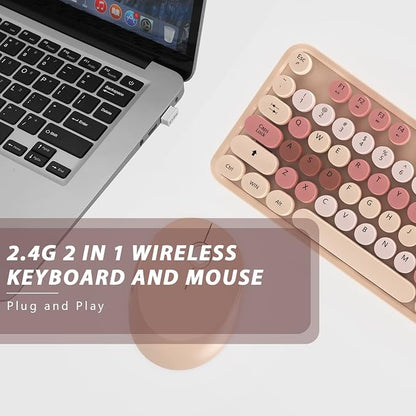 Wireless Keyboard and Mouse, KOOTOP Cute Keyboard and Mouse, 2.4G Wireless - Image 5