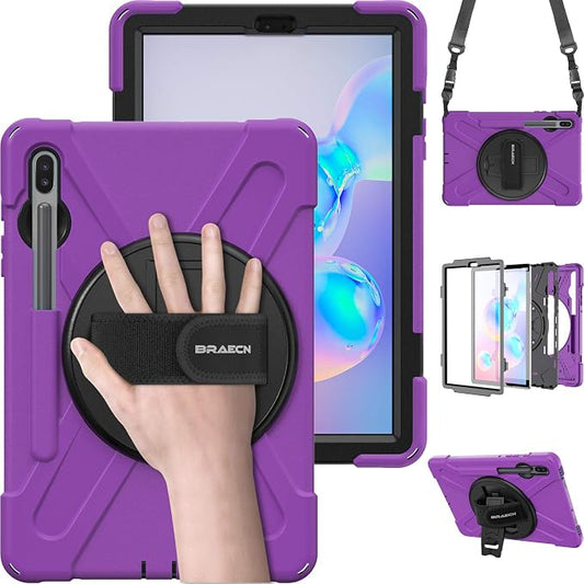BRAECN Case for Galaxy Tab S6 10.5 2019, Hybrid Heavy Duty Shockproof Case by BRAECN