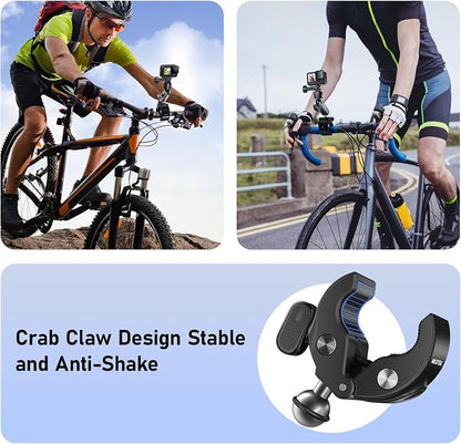 TELESIN° S2 Quick Release Clamp Bike Mount Motorcycle Handlebar Holder - Image 5