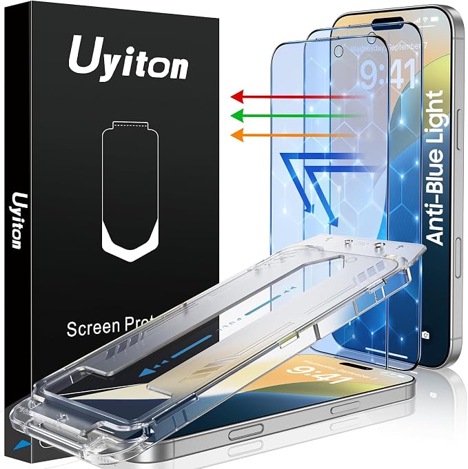 Uyiton Compatible with iPhone 16 Plus Screen Protector by Uyiton