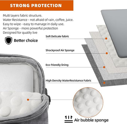 KINGSLONG 15.6 inch Laptop Shoulder Bag, Slim Shockproof Computer Sleeve - Image 4