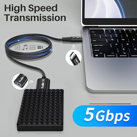 USB C to USB Female Cable 6FT, Type-C Male to USB A 3.1 Female OTG Cable - Image 2