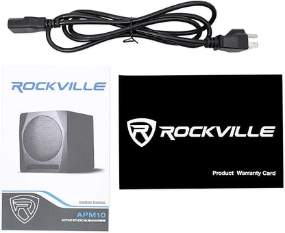 Rockville APM10C 10" 400 Watt Powered/Active Studio Subwoofer Pro Reference Sub - Image 5