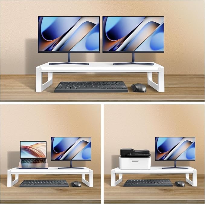 Dual Monitor Stand Riser – 28-Inch Computer Monitor Stand - Image 2