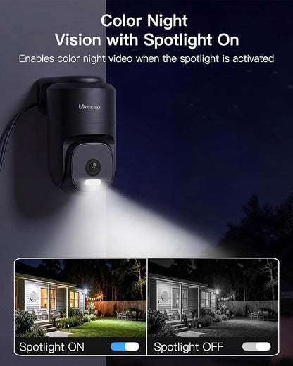 VIMTAG 2.5K 4MP Outdoor Security Camera, Pan/Tilt WiFi Home CCTV Camera - Image 5