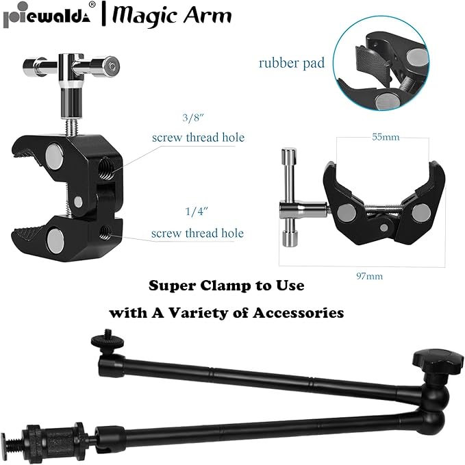 Camera Magic Arm articulating arm- 20 Inch Metal Adjustable Friction - Image 2