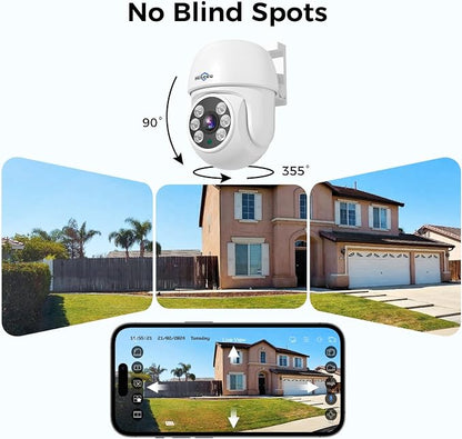 Hiseeu 360°View PTZ 3K Wired Security Camera System - Image 2