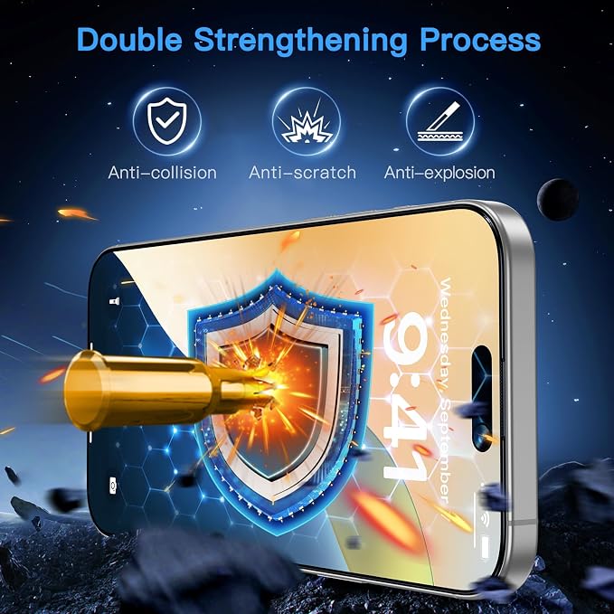 Uyiton Compatible with iPhone 16 Plus Screen Protector - Image 7