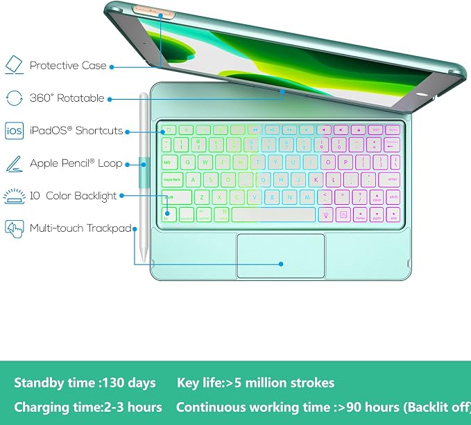 HOTLIFE Keyboard Case for iPad 10.2 - Image 3