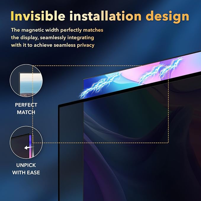 Magnetic Invisible Hidden Design Computer Privacy Screen Filter 24 Inch - Image 6