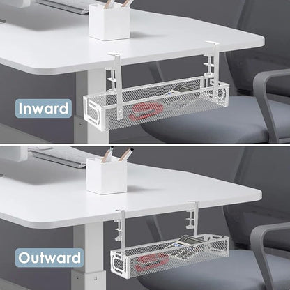 Cable Management, 2 Pack Cable Management Under Desk No Drill, Metal Cord - Image 7