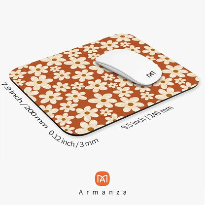 Square Mouse Pad Cute Flowers, Personalized Premium-Textured Custom Mouse Mat - Image 2