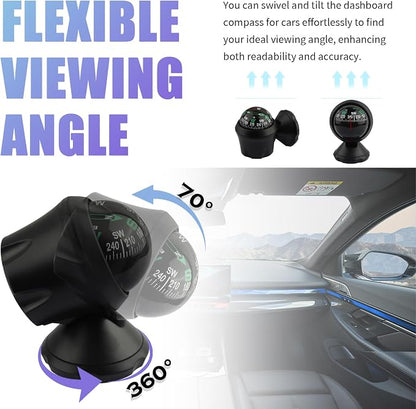 2026 New Upgraded Car Compass Dashboard Adjustible, Night Vision Compass - Image 3
