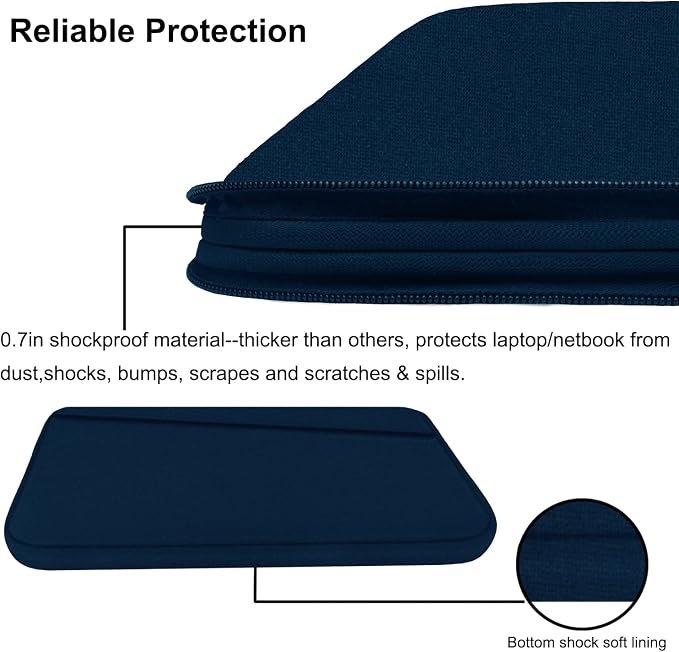Laptop Sleeve Case, 15.6 inch, Durable Computer Carrying Bag Protective Case - Image 4