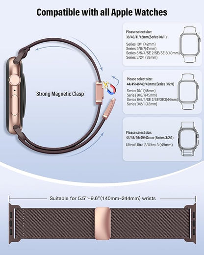 Stretchy Band Compatible with Apple Watch Bands 40mm 38mm 41mm 42mm 44mm 45mm - Image 5