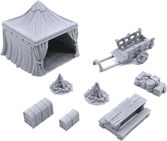 EnderToys Traveler's Camp II by Printable Scenery, 3D Printed Tabletop RPG by EnderToys