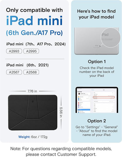 MOFT Dynamic Folio Case for iPad mini 7 A17 Pro, iPad mini 6, Silm Magnetic - Image 3