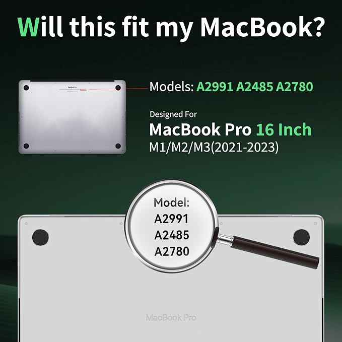 Privacy Screen for MacBook Pro 16 Inch, Anti Blue Light Glare Filter Removable - Image 7
